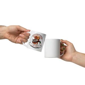 White glossy mug – Black Nose