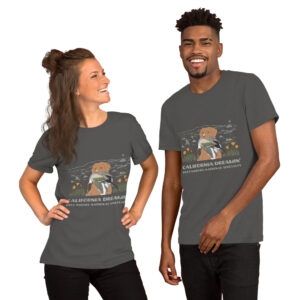 Unisex Tee – California Dreamin’ (Pink Nose)